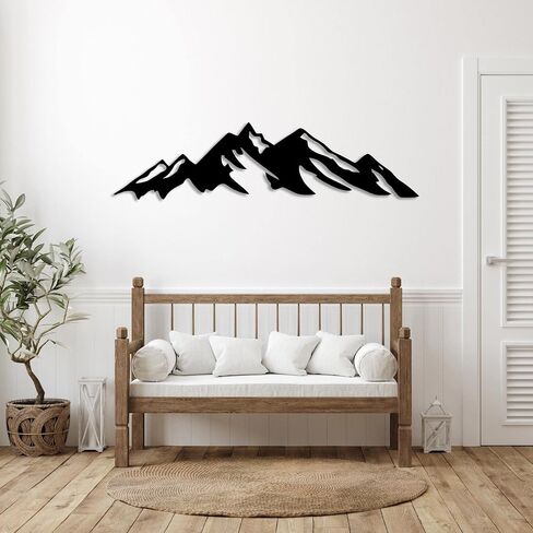METALPLEX Grand Teton Mountain Metal Wall Art - Durable And Rust-free Indoor & Outdoor Aluminum Composite Wall Decor - Home Decor Wall Art For Living Room And Bedroom Decorations - (46"x12") in Saudi Arabia