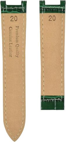 Ewatchparts 20MM LEATHER STRAP BAND FOR 38MM CARTIER PASHA 1032 1352 2113 GREEN TOP QUALITY in Saudi Arabia
