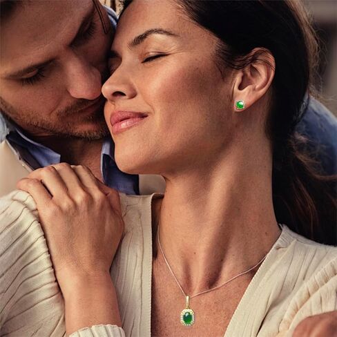 Genuine Jade Stud Earrings for Women Men 18K Gold Plated S925 | Natural Jadeite Silver Earrings, Hypoallergenic Lucky Feng Shui Jewelry Gift for Birthday & Anniversary, 5mm Dark Green in Saudi Arabia