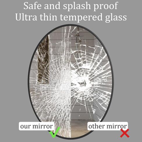 AUYHM Oval Mirrors,Oval Bathroom Mirrors,24x36 Mirror Bathroom Black,espejos decorativos de pared,Bathroom Mirrors for Over Sink(Black) in Saudi Arabia