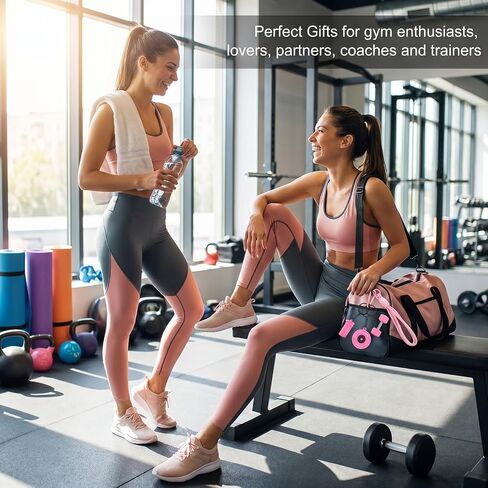 Trinkrittey Gym Keychain, Pink Dumbbell Keychain Silicone Fitness Keychains for Women in Kuwait
