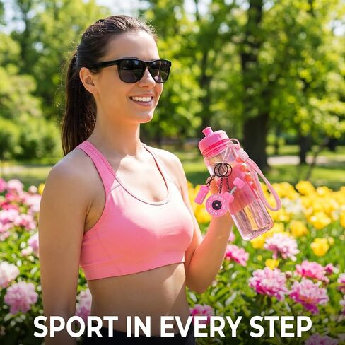 Trinkrittey Gym Keychain, Pink Dumbbell Keychain Silicone Fitness Keychains for Women in Kuwait