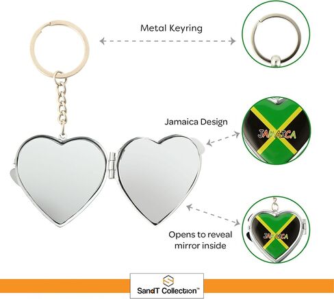 SandT Collection Country Heart Mirror Keychain Souvenir in Kuwait