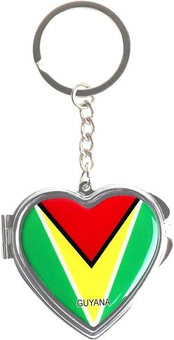 SandT Collection Country Heart Mirror Keychain Souvenir in Kuwait