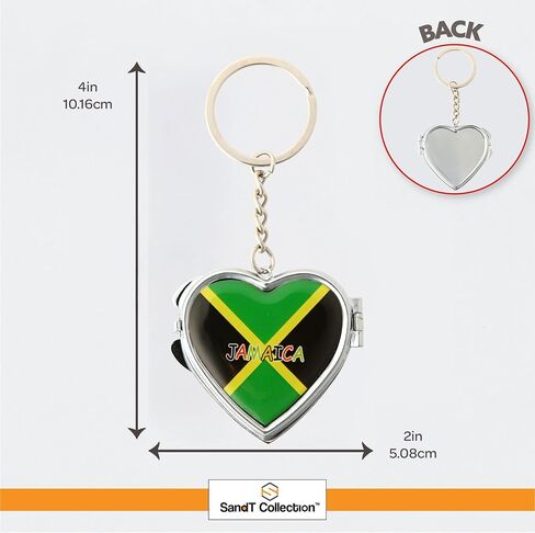 SandT Collection Country Heart Mirror Keychain Souvenir in Kuwait