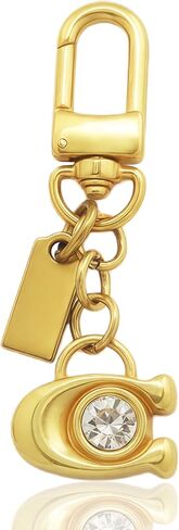 Golden Bag Charms C for Handbags, Purse Charms with Letter C Initia, Unique Keychain Accessories for Women in Saudi Arabia