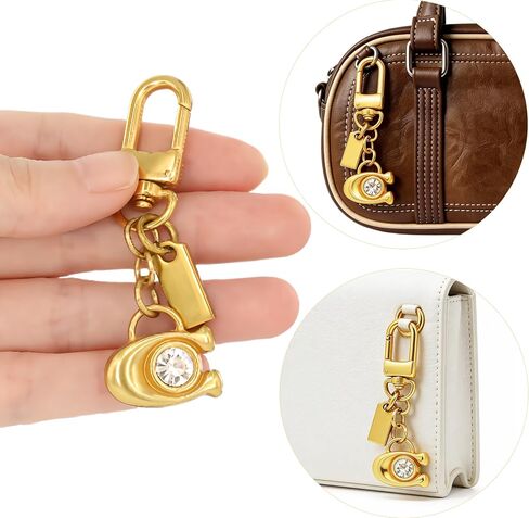 Golden Bag Charms C for Handbags, Purse Charms with Letter C Initia, Unique Keychain Accessories for Women in Saudi Arabia
