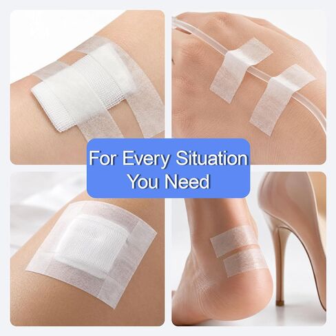 2 Rolls Medical Paper Tape with Dispenser, 1 Inch x 10 Yards,Microporous Surgical Paper Tape for Skin, Dressings, Wound First Aid Tape(White) in Saudi Arabia