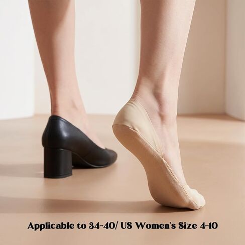 Amaxiu 6 Pairs No Show Socks for Flats Heel, Women Invisible Ballet Sock Ultra Low Cut Invisible Liner Socks Non-Slip Cotton Nylon Blend for Ballet Flats Loafers Pumps Size 4-10 in Kuwait