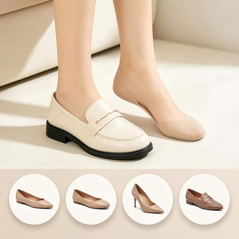 Amaxiu 6 Pairs No Show Socks for Flats Heel, Women Invisible Ballet Sock Ultra Low Cut Invisible Liner Socks Non-Slip Cotton Nylon Blend for Ballet Flats Loafers Pumps Size 4-10 in Kuwait