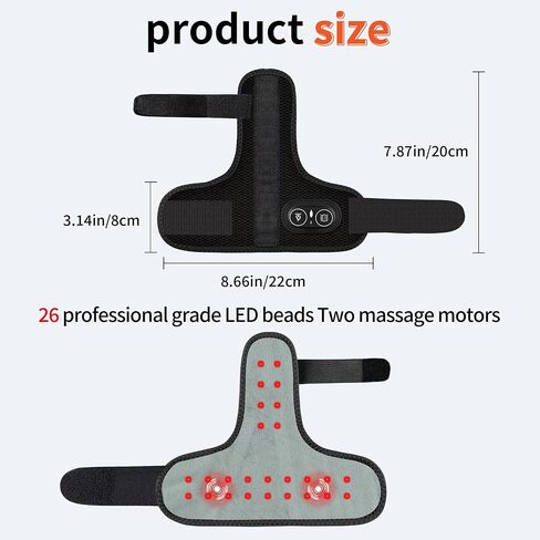 Cordless Wrist Heating Pad Massager, Red Light Heated Wrist Wrap, 3 Vibration and Heat Settings, Thumb Heating pad for Arthritis, Carpal Tunnel Relief in Saudi Arabia
