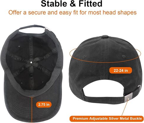 Baseball Cap for Women Men Adjustable Vintage Washed Cotton Hat in Saudi Arabia