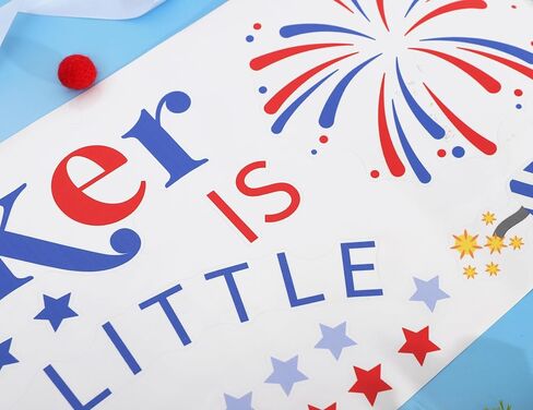 Little Firecracker is one Wall Decal Sign- American Day Baby Shower Backdrop Stickers, Balloon Arch Backdrop Decals, July 4th National Day Party Decorations, Baby First Birthday Patriotic Wall Decors in Kuwait