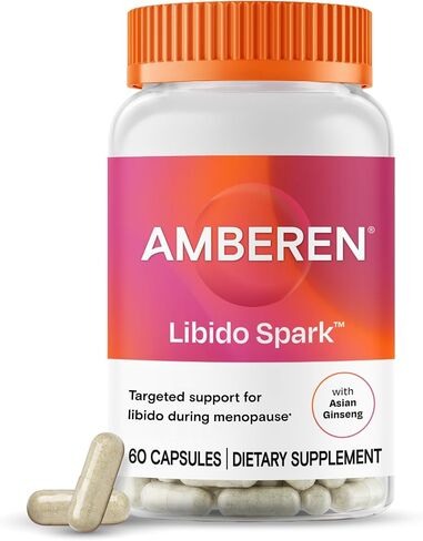 Amberen Libido Spark Menopause Support Supplement for Women —Supports Intimate Wellness with Asian Ginseng Root Extract, Hormone-Free, Soy-Free, 60 Capsules, 30-Day Supply in Saudi Arabia