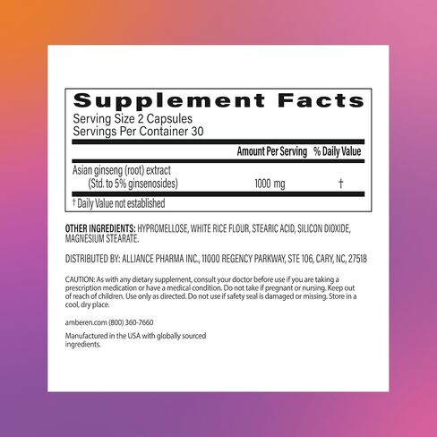 Amberen Libido Spark Menopause Support Supplement for Women —Supports Intimate Wellness with Asian Ginseng Root Extract, Hormone-Free, Soy-Free, 60 Capsules, 30-Day Supply in Saudi Arabia
