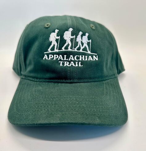 Appalachian Trail Embroidered Baseball Cap, Green, Hikers Silhouette Design, Adjustable Strap in Kuwait