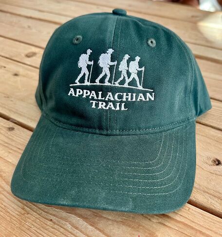 Appalachian Trail Embroidered Baseball Cap, Green, Hikers Silhouette Design, Adjustable Strap in Kuwait
