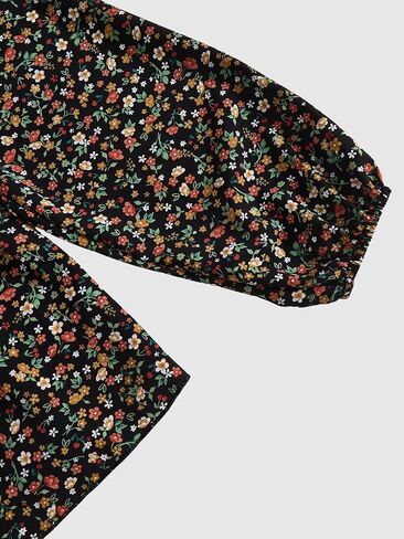 Women's Boho Floral Peplum Vacation Tops Babydoll Sweetheart Neckline Lantern Sleeve Going Out Blouses in Kuwait