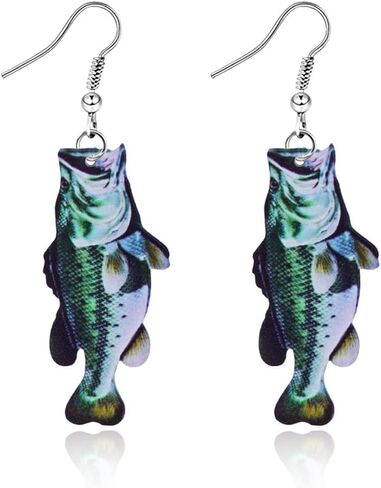 Fishing Earrings for Women Birthday Gift for Daughter Granddaughter Fishing Lovers Gift for Women Fish Gifts for Girlfriend Wife Fish Lover Gifts for Woman Acrylic Fish-shape Dangle Earrings in Saudi Arabia