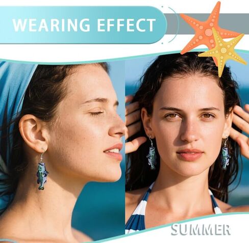 Fishing Earrings for Women Birthday Gift for Daughter Granddaughter Fishing Lovers Gift for Women Fish Gifts for Girlfriend Wife Fish Lover Gifts for Woman Acrylic Fish-shape Dangle Earrings in Saudi Arabia