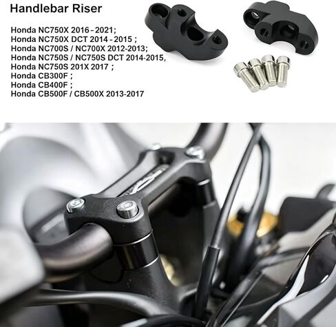 Motorcycle Riser Lifting Handlebar Clamp Handle bar Fit For Honda NC750X 2016-2021 CB500X CB500F CB300F (Black) in Kuwait