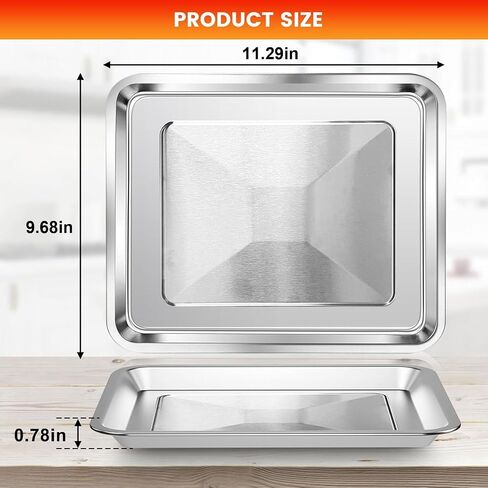 GWY Toaster Oven Tray Replacement for Cuisinart TOA-29 TOA-28 AFR-25 Toaster Air Fryer Convection Oven, Stainless Steel Pan Air Fryer Tray Replacement Air Fryer Toaster Oven Accessories in Kuwait