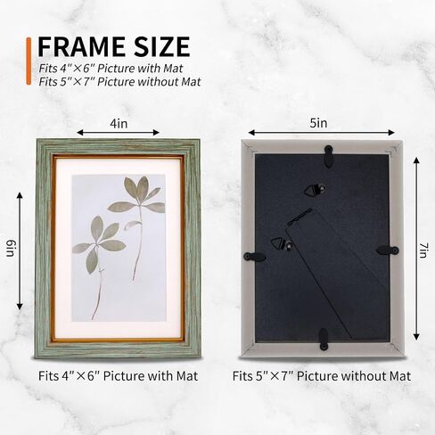 مجموعة إطارات صور Fixwal مقاس 5 × 7 مكونة من 5، إطار صور عتيق، إطار صورة ريفي قديم مع زجاج مقسى، فن زخرفي على الجدران ووضع الطاولة in Kuwait