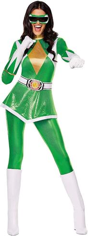 Spirit Halloween Mighty Morphing Power Rangers Adult Green Ranger Costume, Officially Licensed, Power Ranger Suit in Saudi Arabia