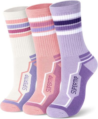Supertrip Merino Wool Hiking Socks for Women 3/5 Pairs Moisture Wicking Thermal Winter Warm Boot Work Cushion Socks in Saudi Arabia