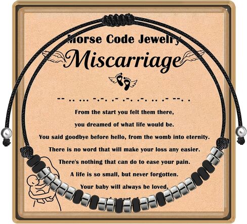 Miscarriage Gifts for Mothers Fathers, Loss Grief Miscarriage Morse Code Bracelet for Women, Sympathy Gift Memorial Gifts, Pregnancy Loss Jewelry in Saudi Arabia