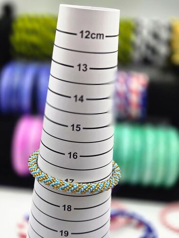 Boho Beaded Bracelets – Set of 2 Handmade Nepal Seed Bead Bangles | Women’s Fashion Jewelry Crochet Roll-On Bracelet Bangle in Saudi Arabia