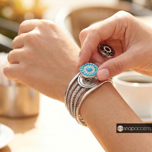 Choose Color, Size | Silicone Snap Jewelry Stretch Ginger Charm Thin Bracelet Fits 18MM 20MM Customizable Buttons in Saudi Arabia