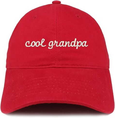 Trendy Apparel Shop Cool Grandpa Embroidered Soft Crown 100% Brushed Cotton Cap in Kuwait