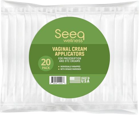 Disposable Plastic Vaginal Cream Applicators: to Fit Preseed Lubricant, Estrace, Personal Lube and OTC Gel or Cream Products - with Dosage Measurements, Threaded End and Comfort Tip - 20 Pack in Saudi Arabia