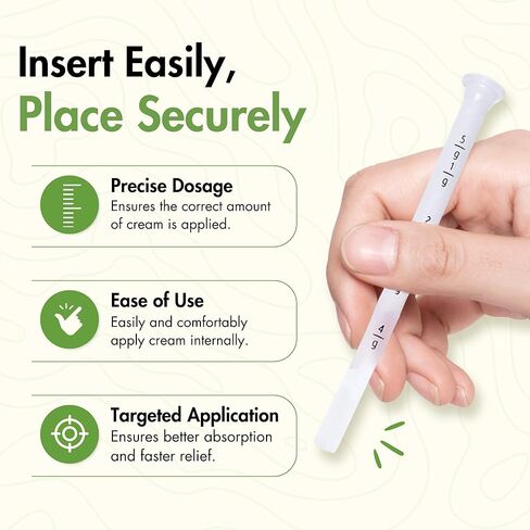Disposable Plastic Vaginal Cream Applicators: to Fit Preseed Lubricant, Estrace, Personal Lube and OTC Gel or Cream Products - with Dosage Measurements, Threaded End and Comfort Tip - 20 Pack in Saudi Arabia