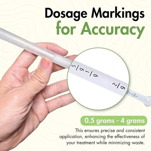 Disposable Plastic Vaginal Cream Applicators: to Fit Preseed Lubricant, Estrace, Personal Lube and OTC Gel or Cream Products - with Dosage Measurements, Threaded End and Comfort Tip - 20 Pack in Saudi Arabia
