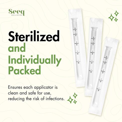 Disposable Plastic Vaginal Cream Applicators: to Fit Preseed Lubricant, Estrace, Personal Lube and OTC Gel or Cream Products - with Dosage Measurements, Threaded End and Comfort Tip - 20 Pack in Saudi Arabia
