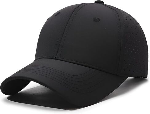 Baseball Cap Classic Golf Cap, Adjustable Dad Hat, Simple Adult Cotton Hat, Unstructured Plain Cap Men Women, for Running Workouts and Outdoor Activities All Seasons Black in Kuwait