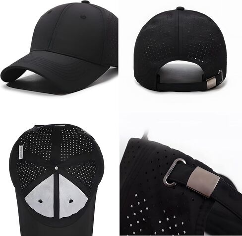 Baseball Cap Classic Golf Cap, Adjustable Dad Hat, Simple Adult Cotton Hat, Unstructured Plain Cap Men Women, for Running Workouts and Outdoor Activities All Seasons Black in Kuwait