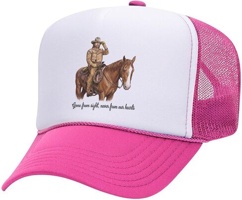 TeesAndTankYou Gone from Sight Chuck Norris Foam Trucker Cap قبعة شبكية خلفية قابلة للتعديل in Kuwait