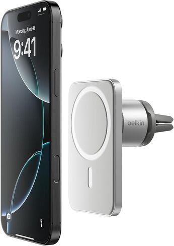 Belkin MagSafe Vent Mount Pro-MagSafe Phone Mount For Car-Car Accessories-Car Phone Holder Mount-Magnetic Phone Holder for iPhone 16, iPhone 15, iPhone 14, Pro Max, Pro, & More (Certified Refurbished) in Kuwait