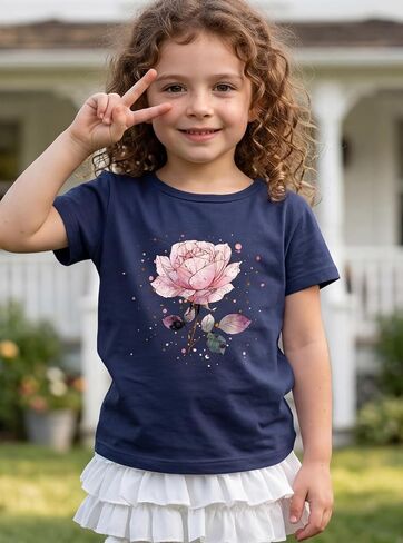 Girls Tee,Pure Combed Cotton Short Sleeve Graphic Tshirts 2-Pack Size 2-16Y | Pure combed cotton, Tagless label, Crack-resistant print, Pilling-resistant, Shrink-resistant, Fade-resistant, True to size in Saudi Arabia