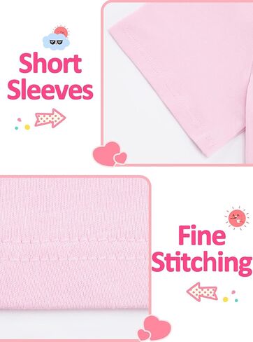 Girls Tee,Pure Combed Cotton Short Sleeve Graphic Tshirts 2-Pack Size 2-16Y | Pure combed cotton, Tagless label, Crack-resistant print, Pilling-resistant, Shrink-resistant, Fade-resistant, True to size in Saudi Arabia