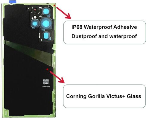 Pop-one Galaxy S22 Ultra Back Glass Cover Housing Door Replacement for Samsung Galaxy S22 Ultra + Tools (Phantom White) in Kuwait