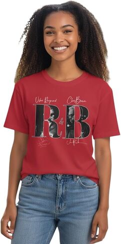 R&B Raymond Brown Signature Concert T-Shirt, Unisex Cotton Graphic Tee, Classic Tour Fit Chris and Fan Usher in Saudi Arabia