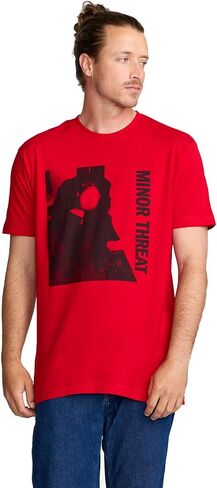 تي شيرت TSURT Minor Threat LP - ملابس تي شيرت قطنية ثقيلة الوزن مرخصة رسميًا (أحمر) in Kuwait