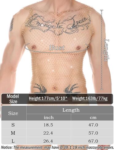 SEAUR Men's Mesh Tank Top Fishnet Sleeveless Rhinestones Shirt Sexy See Through Crop Nightclub Slim Fit Tops in Kuwait