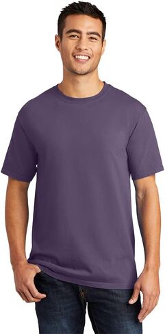 تي شيرت Port & Company Beach Wash مصبوغ بالملابس مقاس 3XL Vintage Plum in Kuwait