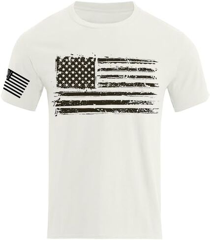 4th of July Shirt Mens USA Patriotic American Flag T-Shirts Independence Day Outfits T Shirts Vintage Graphic Tee in Kuwait