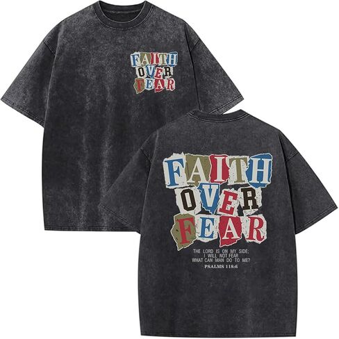 Christian Jesus Shirts for Men Oversized Make Henven Crowded Religious Inspirational Tee Tops Graphic Tees Acid Wash Tshirt in Saudi Arabia